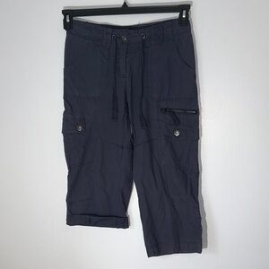 Willi Smith‎ Navy Capris convertible size 2 cargo